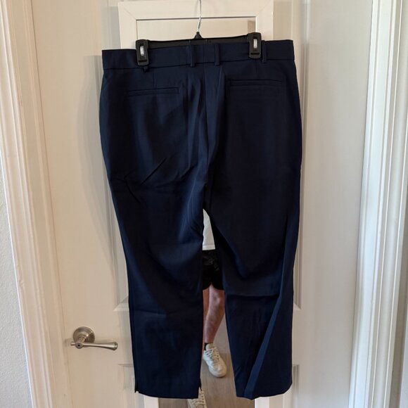 Tory Burch Tech Twill Golf Pants Navy Size 14 NWT - Picture 3 of 4